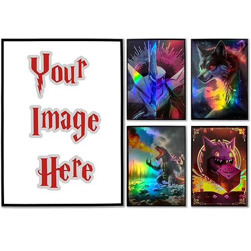Custom Holographic Card Sleeves, Laser Flashing Shiny Design, Make Your Own  Trading Collectible Card Protector, Compatible with Yugioh & Magic The  Gathering  MTG, TCG, OCG in Saudi Arabia | Whizz Protective Sleeves