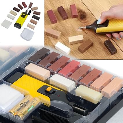 19pc Laminate Floor Worktop Furniture Repair Kit Wax System For