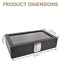 Novel Box Jewelry Display Case Black Leatherette