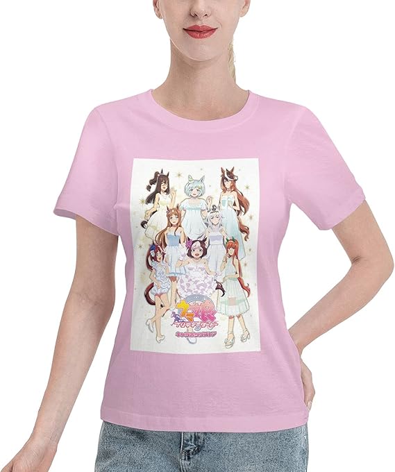 Amazon Co Jp 今年最も人気のあるハーフスリーブ ウマ娘 Tシャツインナーシャツ おしゃれティーシャツ メンズファッション Uネック 半袖 夏服 ギフト 誕生日プレゼント ファッション