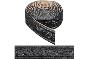 CRASPIRE 90x1.8in Peel Stick Foam Molding Black Baseboard Trim Self Adhesive Crown Flexible Foam Mirror Wallpaper Sticky Bord