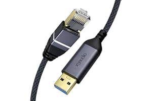 Ethernet to USB 3.0 A Cable, Slim USB to RJ45 Gigabit Internet LAN Network Cable, Directly Connected, Compatible with Laptop,