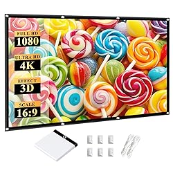 Outdoor Portable Projector Screen 120 Inch: 16:9 4K