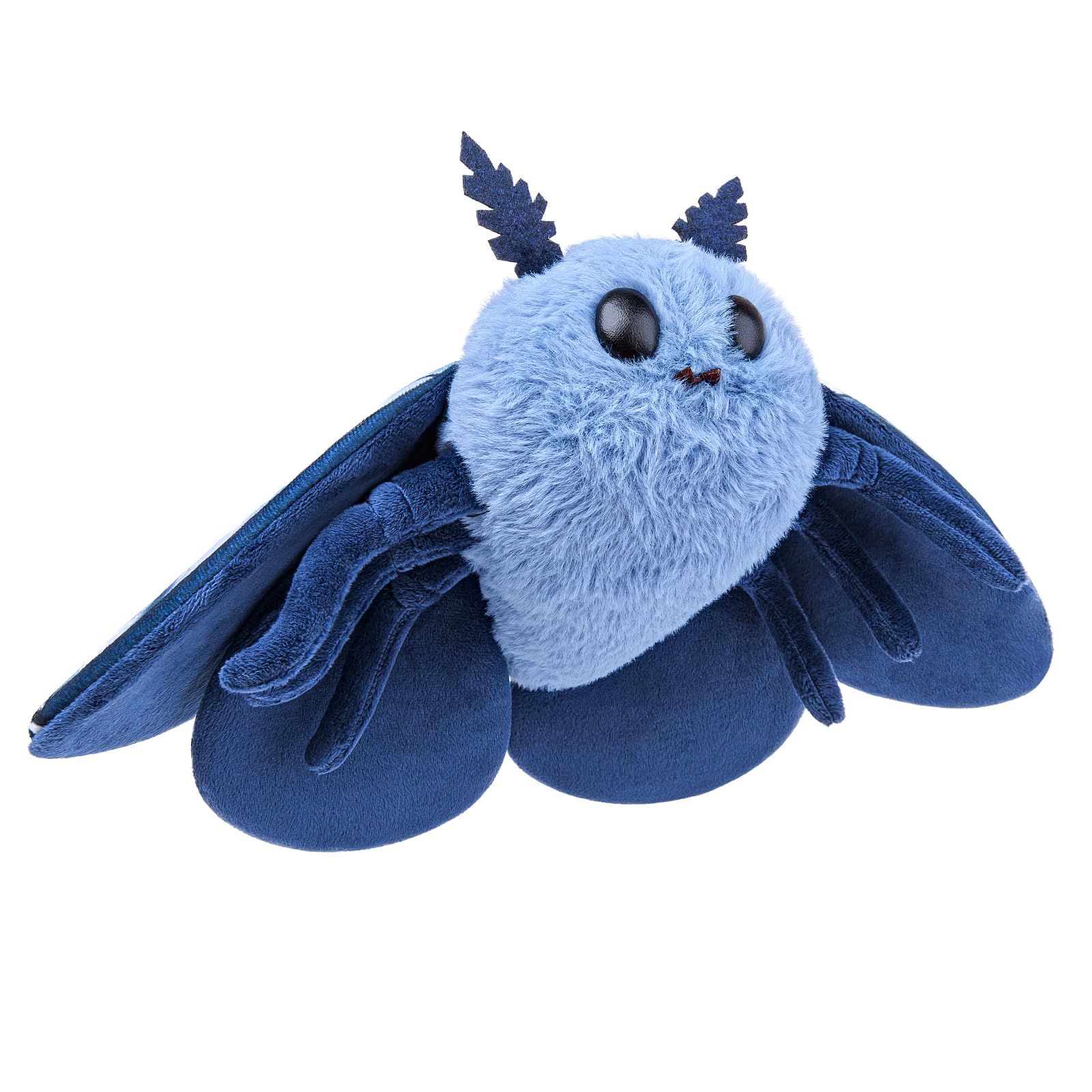 lilizzhoumax Cute silk moth Plush Toy 10.62inch Soft Realistic silk moth Stuffed Animal for Kids Insect lovers Boys and Girls Gifts Home Decoration blue white