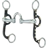 Weaver Leather Professional Antiqued Argentine Bit Features 5-Inch Sweet Iron Polished Low Port Correction Mouth with Copper Inlay