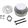 FLMLF Air filter Set for 1/5 RC Hpi Baja Rovan King Motor 5B 5T 5SC Losi 5ive T FG GoPed (Gray metal)