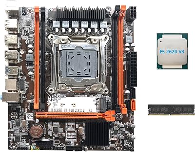 Lodokdre X99H Motherboard LGA2011-3 DDR4 E5 2620 V3 CPU 8GB RAM Kit