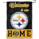 WinCraft Pittsburgh Steelers Welcome Home Decorative Garden Flag Double Sided Banner