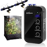 REPTI ZOO Reptile Humidifier, Mini Automatic Misting System for Reptile Terrariums, Rainforest Spray System with Adjustable Spray Nozzles