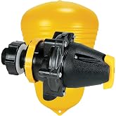 Jobe Valves J-MFV0100DLT Megaflow Trough Valve 1" NPT, 200 L/Min High Flow, 150 PSI, Detachable Base with Long Tail, Float Operated Water Valve for Livestock Troughs &amp; Tanks, Yellow/Black