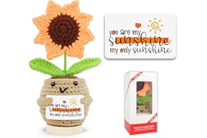 Gzdiyty Gifts for Mom from Daughter, Cute Mom Grandma Nana Mama Gifts, You are My Sunshine Handmade Sunflower Crochet, Christmas Mothers Day Birthday Gifts for Moms from Son