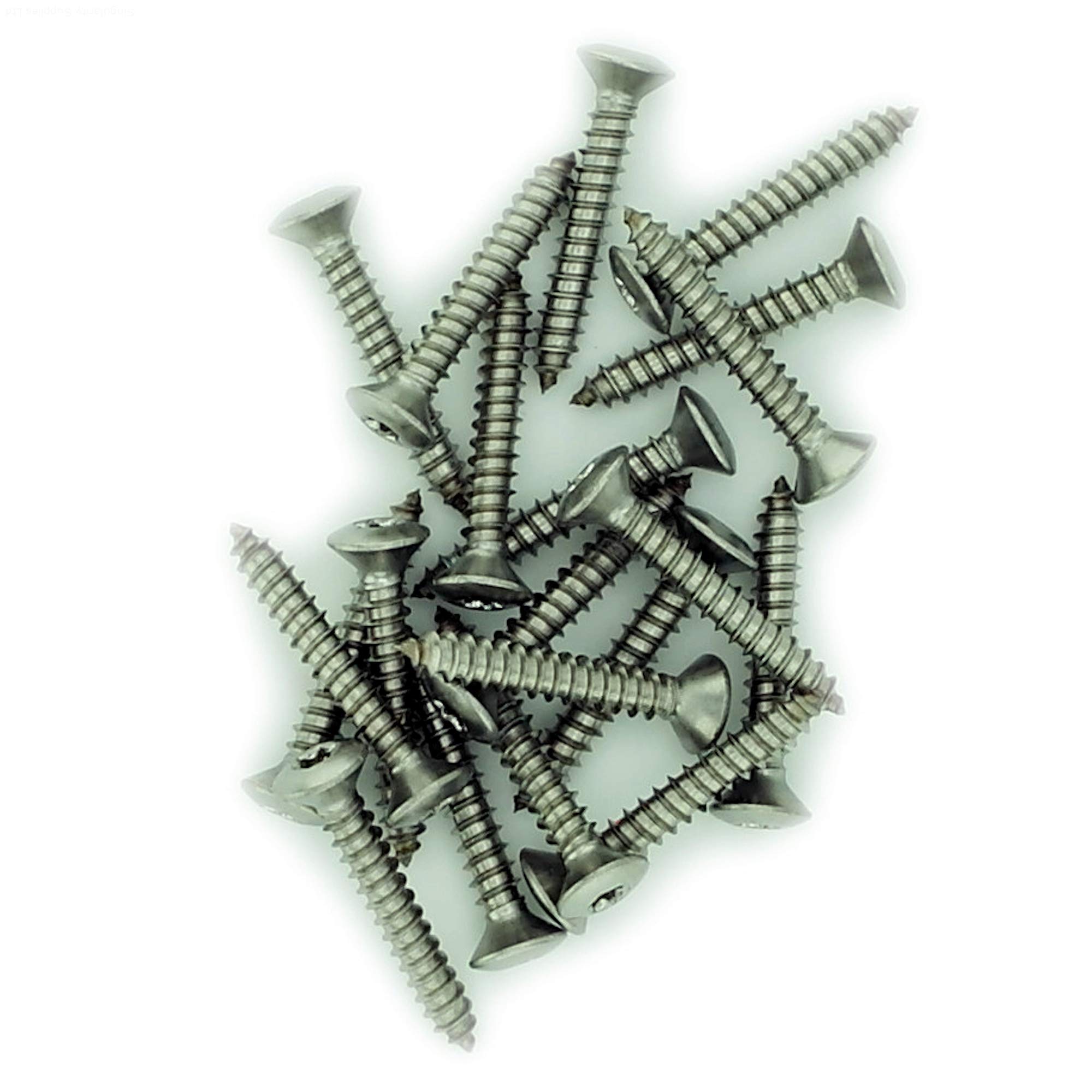 No.2 x 0.175 (2.2mm x 4.5mm) TX Raised Countersunk Self-Tapping Screw - Stainless Steel (A2) (Pack of 20) — image 1