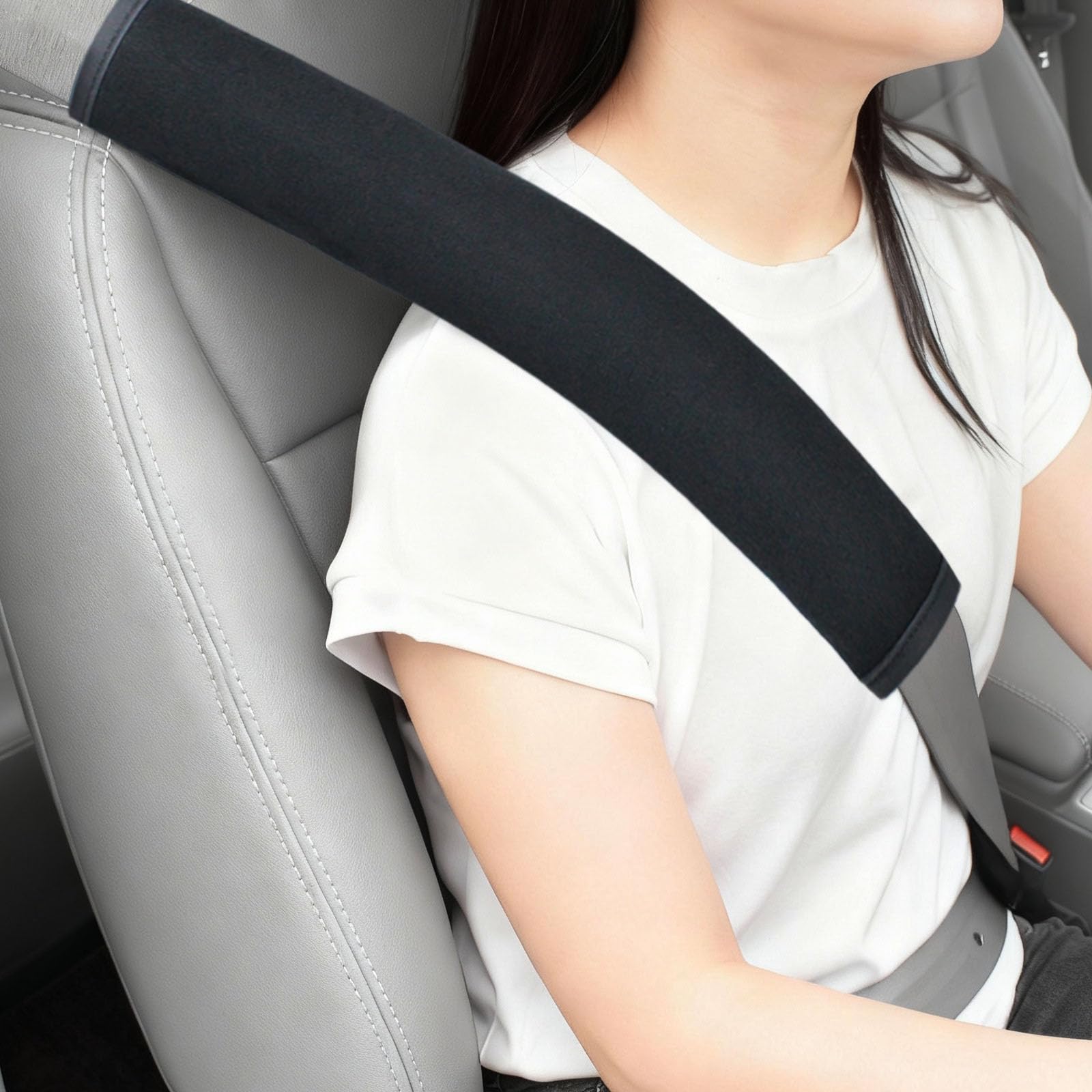 Photo 1 of **MISSING ONE**
VRSHMB Extended Seat Belt Cover Pad, 2 Pack Soft & Comfortable Universal Seatbelt Covers for Adults and Kids, Fits Car Seat Belts, Armrest, and Backpacks (Black)
