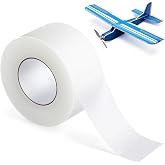 Innconee Foam RC Plane Hinge Tape, 1" x 10 Yards,1 Pack | Model Airplane Hinge Control Surface Tape for Aileron Elevator Rudder, Flexible Transparent Adhesive, Foam RC Airplane Repair