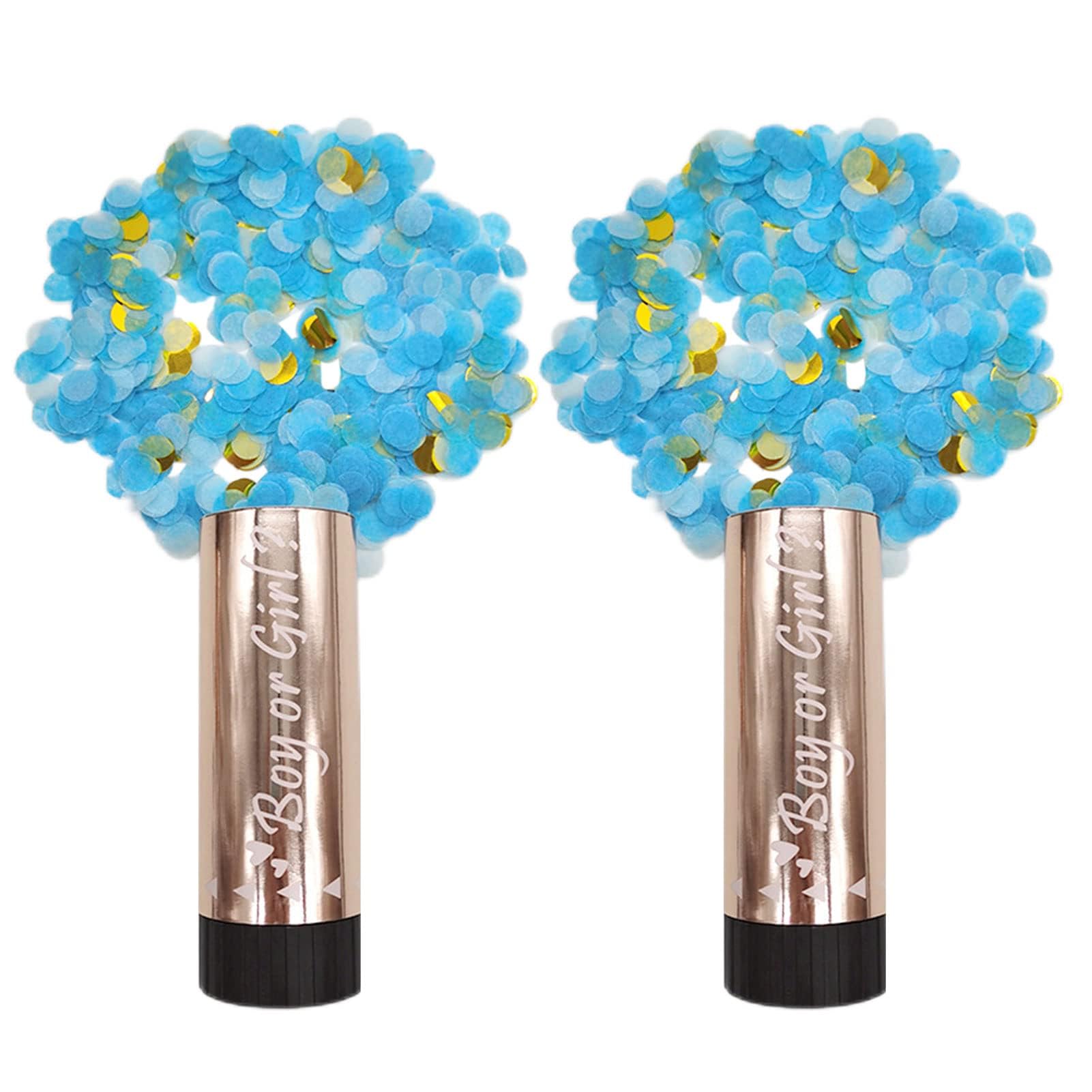 2Pcs Gender Reveal Confetti Wedding Party Confetti Boy or Girl Biodegradable Prop for Baby Shower Birthday