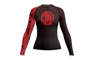 AUREIKA Viking Compression Rash Guard for Women – Jiu Jitsu Rash Guard Long Sleeve for BJJ, MMA, and Workout