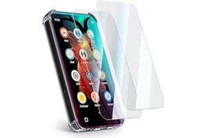 Aippdo Case and Tempered Glass Screen Protector for innioasis G1 G3 MP3 Player 2 in 1 Set，TPU Clear Cover,Anti Scratch Shock Absorption 9H Hardness, HD Clear, 2 Pack