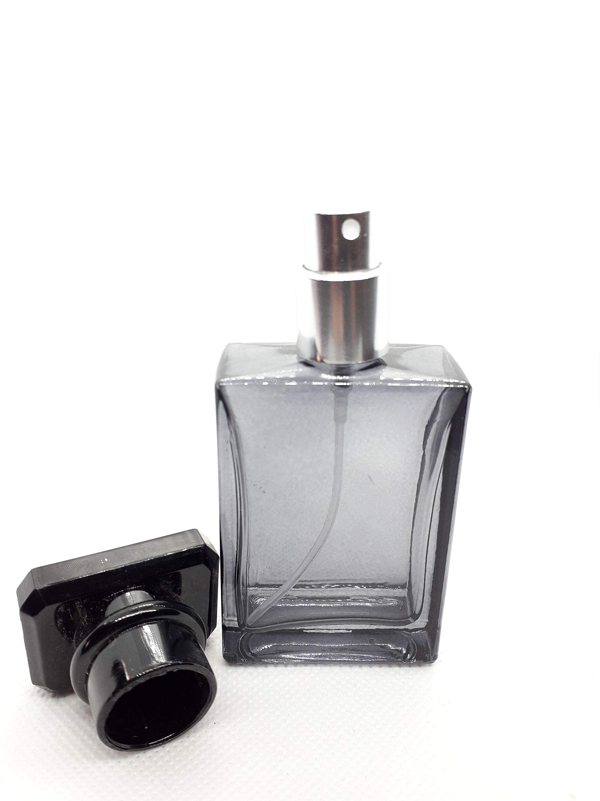 Zénitude Glassworks Empty Glass Perfume Spray Bottle Rectangular Transparent Grey (30ml)