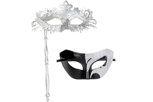 IETANG One Pair Couple's Gorgeous Venetian Masquerade Masks Party Costumes Accessory