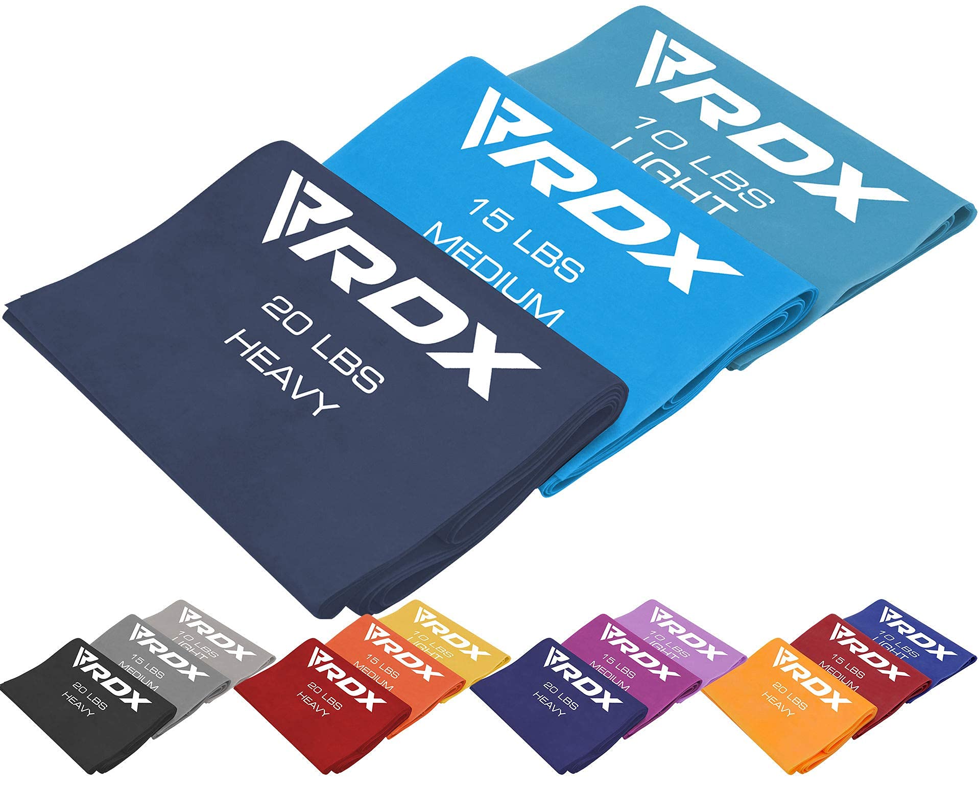 RDX Resistance Bands TPE 3 Level Set 1.5M Long, REACH RoHS CPSIA Certified, Flat Skin Friendly Thick Stretch Elastic Loop, Yoga Home Gym Fitness Workout Exercise, Ballet Pilates Legs Training Slimming