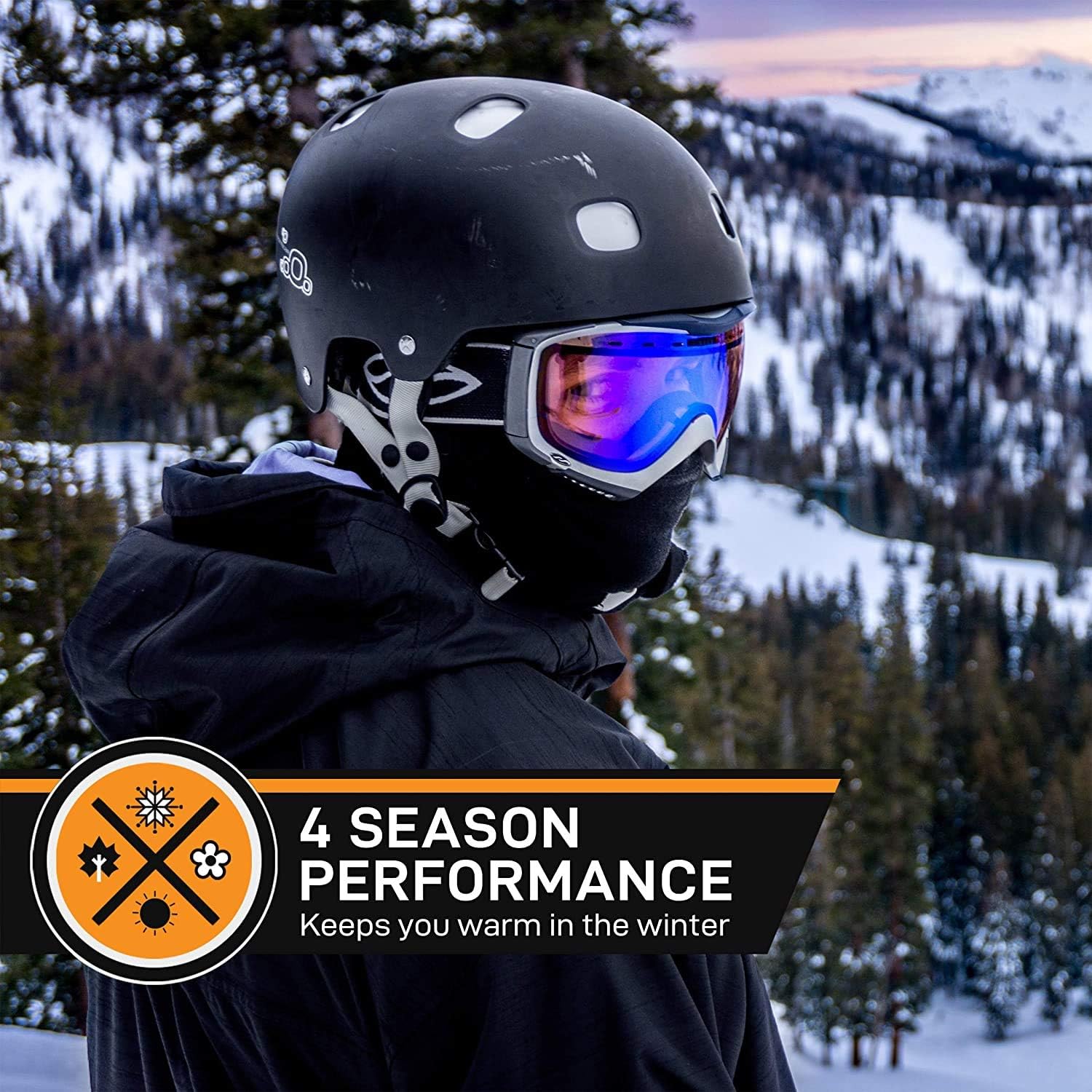 Balaclava Face Mask Premium Ski Mask and Neck Warmer for Ski, Snowboard, Motorcycle and Cycling, (Black): Automotive