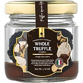 Gourmanity Whole Black Truffles in Brine, Italian Black Summer Truffle Jar | Whole black summer truffle (Tuber aestivum) from Tuscany. Pat dry, slice thin and saute for full flavor. Make truffle butter