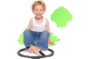 SKONYON Kids Spinning Chair - 360° Spinning Kids Sensory Stool with 200lbs Max Cap Pre Assembled Sit and Spin Chair for Autism, Nonslip Sensory Swivel Stool for Balance Coordination Focus for School Home
