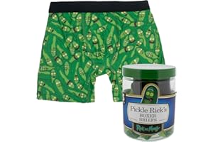 COCO BRANDS Rick and Morty Pickle Rick Collage Men's Boxer Briefs in Pickle Jar
