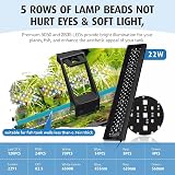 hygger Clip On Full Spectrum Aquarium Light 22W Day Night Timer 120 LEDs view 5