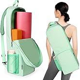 Tangoner Yoga Mat Bag Carrier Side Mesh Zipper Pocket Exterior Wet Compartment Lightweight Waterproof Yoga Bag for Mat