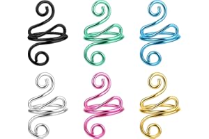 WY LIGHTING LEVEL 6Pcs Adjustable Hook Ring Handmade Crochet Tension Ring Finger Knitting Thimble Ring Companion Ring Left Right Yarn Tension Control Ring Accessories for Women Crocheters Lovers Mom Birthday