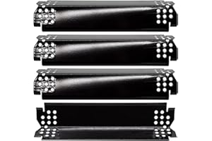 HIORUCET Yiming Porcelain Steel Heat Plates Shields for Home Depot Nexgrill 720-0830H, 720-0697, 720-0783E, 720-0737, 720-0888, 720-0896, 720-0888N, 720-0882A Gas Grill, Flame Tamer Replacement Parts (4 Pack)