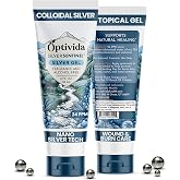 Optivida Colloidal Silver Gel For Wound Care, Natural Topical Skin Healing | Nano-Silver Topical Gel For Wounds, Burns, Rashes, Skin Irritations, Unscented (4 Oz.)