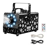 VEVOR 900W Snow Machine with 9 LED RGB Lights, 12