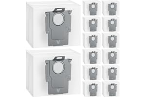 WALNTEC 14 Pack High Capacity Vacuum Bags for Roborock Q5, Q5 Pro+, Q8 MAX, Q8Max+, Q7 MAX, Q7 MAX +, S8 Pro Ultra, S8 MAX, S8 MaxV Ultra, S8+, S8, S7 MAX, S7 MaxV Ultra Vacuums