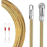 100ft Electric Fish Tape Cable Puller w/Pulley &amp; Fastener,Wire Snake Kit | Reusable Wire Puller：Reusable fish tape for telecom/electrical conduit&mdash;wall &amp; floor cable runs with efficient threading