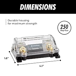 InstallGear 0/2/4 Gauge AWG in-Line ANL Fuse Holder