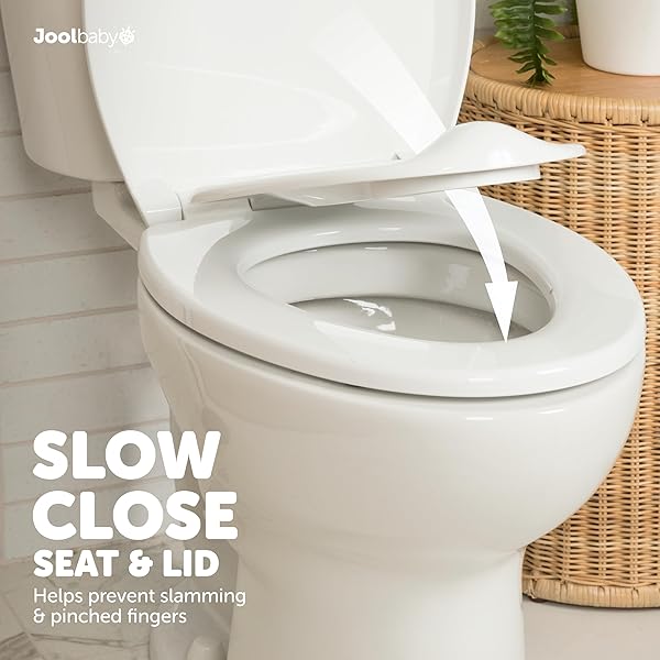 QUICK FLIP TOILET SEAT WITH BUILT-IN POTTY & SPLASH GUARD FOR TODDLER TRAINING, SLOW CLOSE – JOOL BABY (ELONGATED)