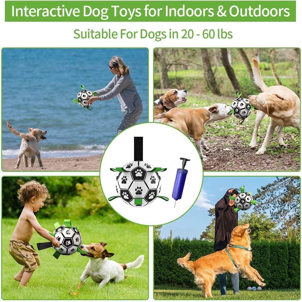 MYPIN Dog Football Ball and Tug Toys for Small & Medium Dogs - Image 5
