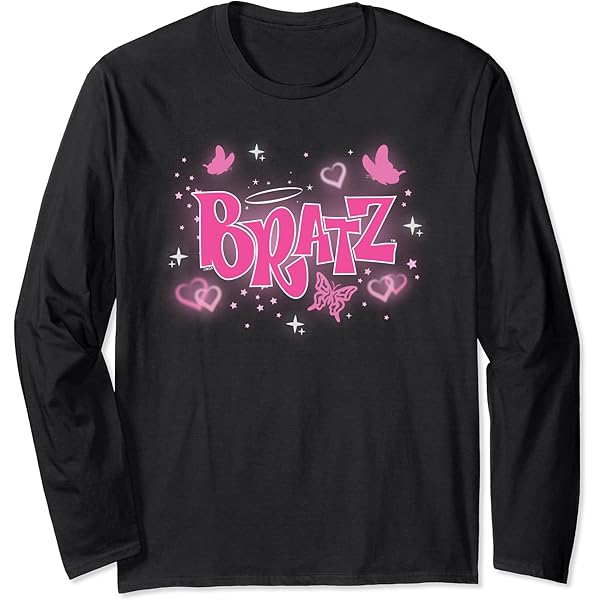 Amazon.com: Bratz - Pink Y2K Butterfly Logo with Hearts T