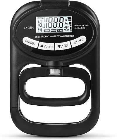 OSDUE Electronic Hand Dynamometer 265 lbs 120 kg Grip Strength Meter
