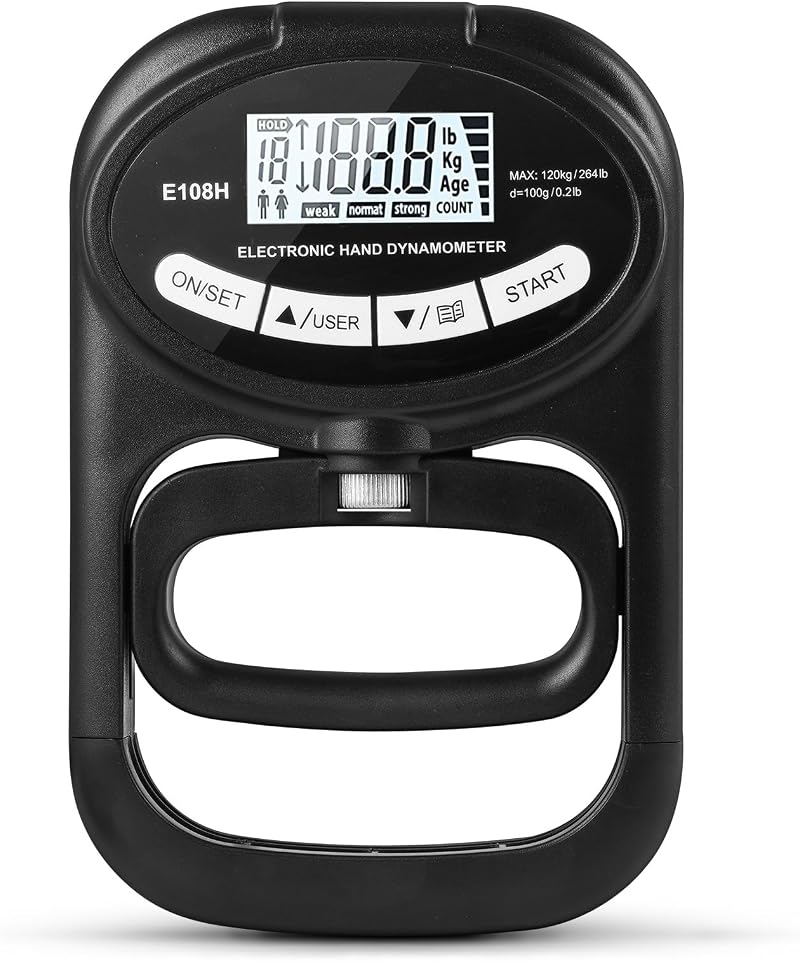 OSDUE Electronic Hand Dynamometer 265 lbs 120 kg Grip Strength Meter