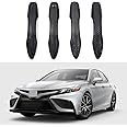 Door Handle Cover Trim Compatible with Toyota Camry 2018-2025 /Corolla 2019-2025 /Avalon 2019-2022 /Pruis Hatchback 2016-2024 Exterior Door Handle without Smart Key Hole Accessories Carbon Fiber style