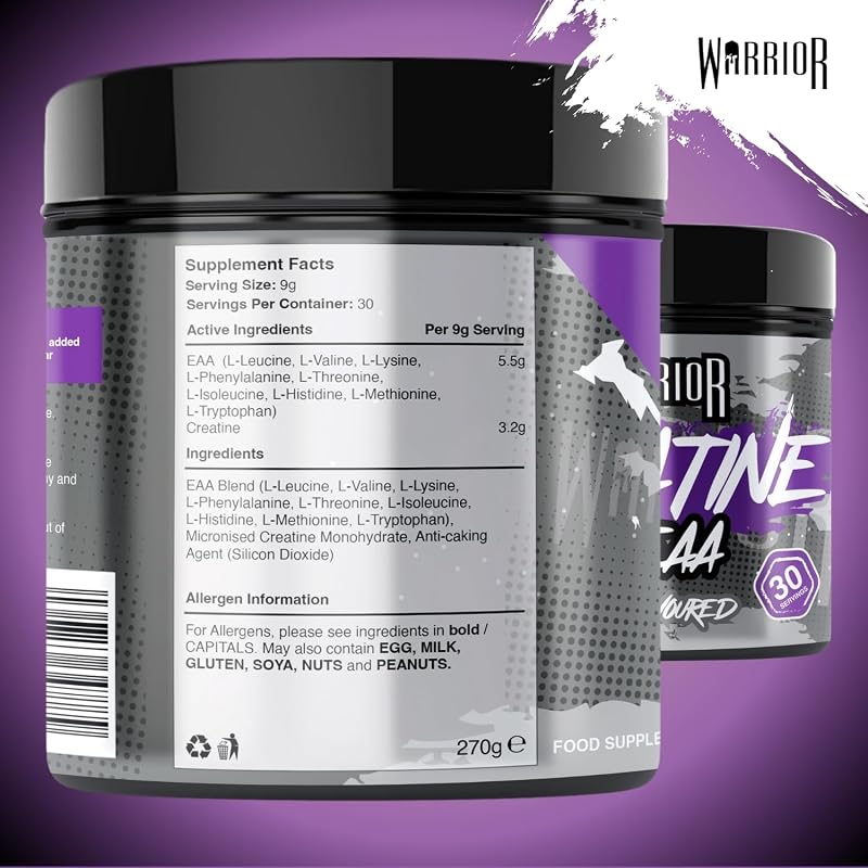 Kreatin Monohydrat + EAA Pulver 270 g (Geschmacksneutral) – 30 Portionen – muskelaturaufbau & Regeneration – Essentielle Aminosäuren & Creatin für Pre- & Post-Workout Hohe Qualität