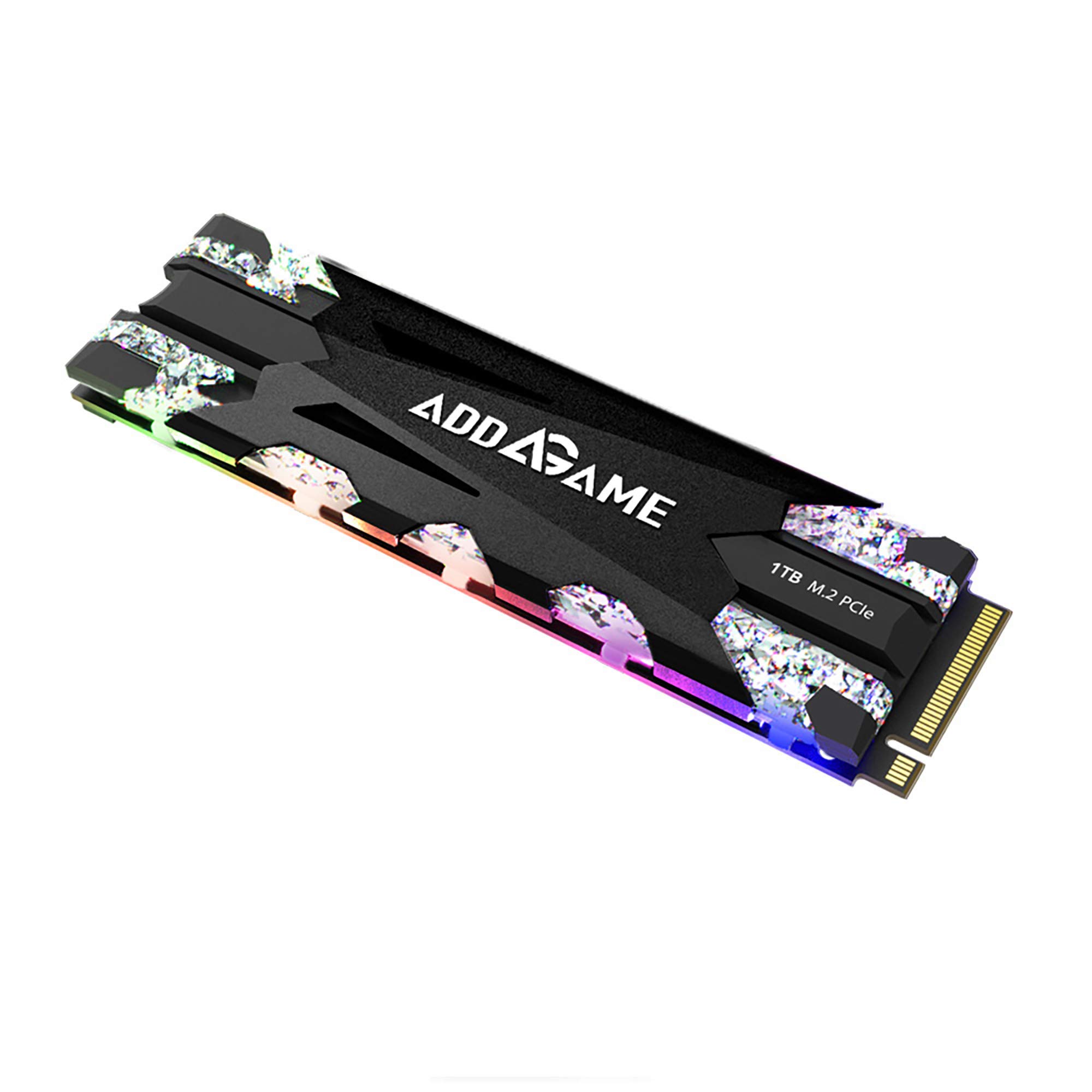 addlink M.2 SSD 1TB X70 RGB Gaming up to 3400 MB/s with Heatsink NVMe PCIe Gen 3x4 3D TLC NAND M.2 2280 Internal Solid State Drive