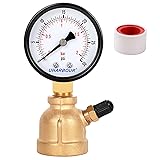 Uharbour Gas Line Pressure Tester, Brass Gas