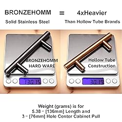 30 Pack Bronze Solid Cabinet Handles Drawer
