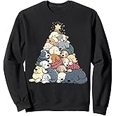 Cute Dog Christmas Holiday Tree Sweatshirt