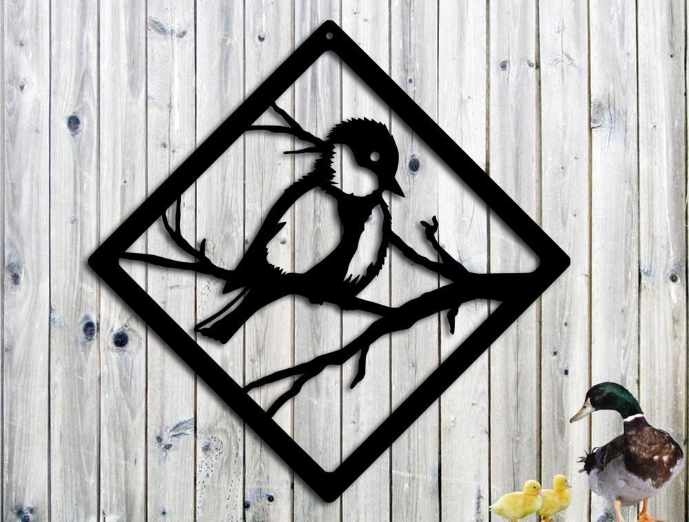 Adorable Bird Metal Wall/Window Art Metal Art Gift