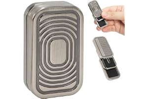 JUDIXY Fidget Slider, Magnetic Metal Fidget Toys Adults, Anxiety Relief Toy | 3 layer metal EDC fidget with magnetic click-clack, sensory toys for stress relief, ADHD & focus, distinctive gift